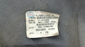 Front bare bumper Ford Fusion mk5 17-18 without parking sensors, white, YCC Taiwan, CAPA, torn, dented, broken fasteners, scratches