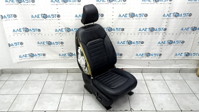 Passenger seat Ford Fusion mk5 17-20 without airbag, leather black, electric, heated, shot, dented, needs cleaning