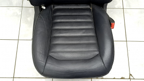 Passenger seat Ford Fusion mk5 17-20 without airbag, leather black, electric, heated, shot, dented, needs cleaning