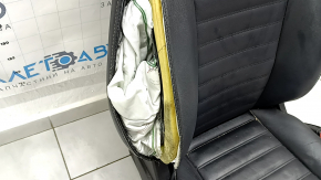 Passenger seat Ford Fusion mk5 17-20 without airbag, leather black, electric, heated, shot, dented, needs cleaning