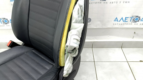 Driver's seat Ford Fusion mk5 17-20 without airbag, leather black, electric, heated, shot, scratches, for cleaning
