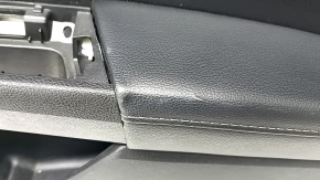 Door trim card rear right Ford Fusion mk5 17-20 black with insert black leather, molding under the tree, armrest leather, scratches, tear