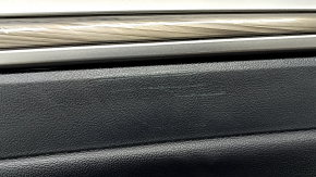 Door trim card rear right Ford Fusion mk5 17-20 black with insert black leather, molding under the tree, armrest leather, scratches, tear