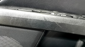Door trim card rear right Ford Fusion mk5 17-20 black with insert black leather, molding under the tree, armrest leather, scratches, tear