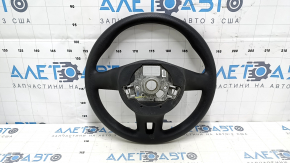 Naked steering wheel VW Passat b7 12-15 USA black rubber, no button, bump, scratches