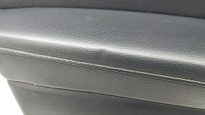Door trim card front left Ford Fusion mk5 17-20 black with wood insert, leather armrest, gray molding, scratches, for dry cleaning, cracked insert