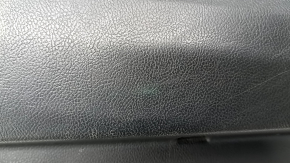 Door trim card front left Ford Fusion mk5 17-20 black with wood insert, leather armrest, gray molding, scratches, for dry cleaning, cracked insert