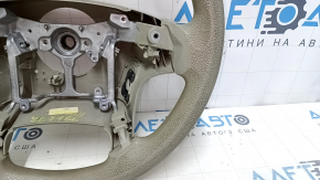 Naked steering wheel Toyota Sienna 11-16 beige rubber, scratch, needs cleaning, worn