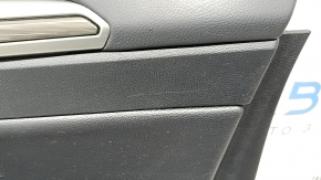 Door trim card front right Ford Fusion mk5 17-20 black with insert black leather, molding under the tree, armrest leather, scratches
