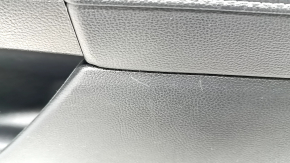 Door trim card front right Ford Fusion mk5 17-20 black with insert black leather, molding under the tree, armrest leather, scratches