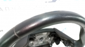 Naked steering wheel Ford C-max MK2 13-18 leather black, bumps, scratches, abrasions