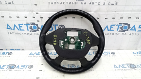 Naked steering wheel Ford C-max MK2 13-18 leather black, bumps, scratches, abrasions
