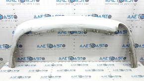 Rear bumper lip Ford Fusion mk5 13-18 for 1 pipe, white, pressed, scratches, cracked mount