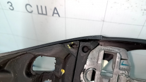 Naked steering wheel Ford Edge 15-24 leather black, without heating, broken mount, dent, scratches