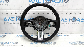 Naked steering wheel Ford Mustang mk6 15-23 leather black, without button covers, scuffs, scratches