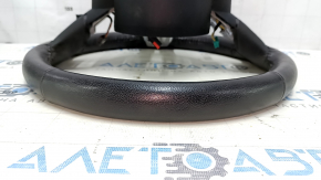 Naked steering wheel Ford Mustang mk6 15-23 leather black, without button covers, scuffs, scratches