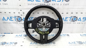 Naked steering wheel Ford Mustang mk6 15-23 leather black, without button covers, scuffs, scratches