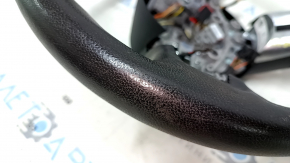 Naked steering wheel Ford Mustang mk6 15-23 leather black, without button covers, scuffs, scratches
