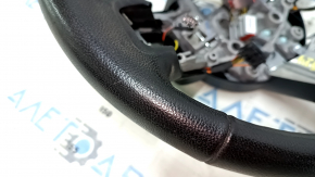 Naked steering wheel Ford Mustang mk6 15-23 leather black, without button covers, scuffs, scratches