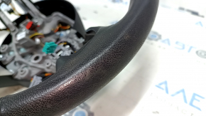 Naked steering wheel Ford Mustang mk6 15-23 leather black, without button covers, scuffs, scratches