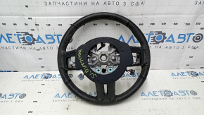 Naked steering wheel Ford Mustang mk6 15-23 leather black, without button covers, scuffs, scratches, dents