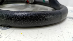 Naked steering wheel Ford Mustang mk6 15-23 leather black, without button covers, scuffs, scratches, dents