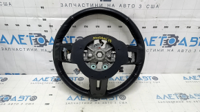 Naked steering wheel Ford Mustang mk6 15-23 leather black, without button covers, scratches