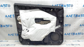 Door trim card front right Ford Escape MK3 17-19 rest, black, armrest leather black, with chrome handle, scratches