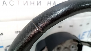 Naked steering wheel Ford Mustang mk6 15-23 leather black, without button covers, scratches, abrasions