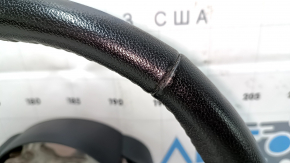 Naked steering wheel Ford Mustang mk6 15-23 leather black, without button covers, scratches, abrasions