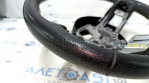 Naked steering wheel Ford Mustang mk6 15-23 leather black, without button covers, scratches, abrasions