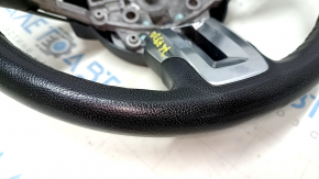 Naked steering wheel Ford Mustang mk6 15-23 leather black, without button covers, scratches, abrasions