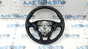 Naked steering wheel Ford Fusion mk5 17-20 leather black, worn, dent