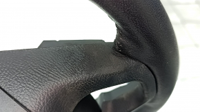 Naked steering wheel Ford Fusion mk5 17-20 leather black, worn, dent