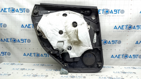 Door trim card rear right Ford Escape MK3 17-19 rest black with black plastic insert, armrest black leather, with chrome handle, under the tweeter, scratches