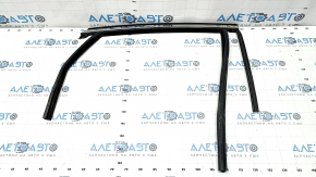 Upper rear right door molding Ford Fusion mk5 17-20 chrome with glass seal