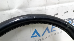 Steering wheel bare Lincoln MKC 15-19 leather black, without lower buttons, scratches, dents, abrasions