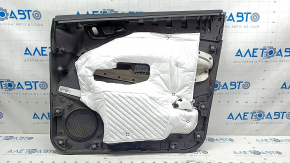 Door trim card front left Ford Escape MK3 17-19 rest, black, armrest leather, with chrome handle, scratches