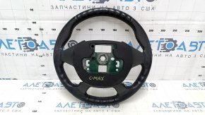 Naked steering wheel Ford C-max MK2 13-18 leather black, scuffs, scratches, dents