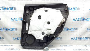 Door trim card rear left Ford Escape MK3 17-19 rest black with black plastic insert, armrest black leather, with chrome handle, under the tweeter, scratches