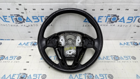 Naked steering wheel Ford Fiesta 11-19 leather black, no buttons, scratches