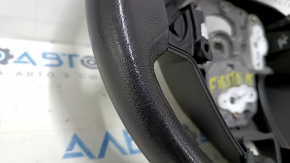 Naked steering wheel Ford Fiesta 11-19 leather black, no buttons, scratches