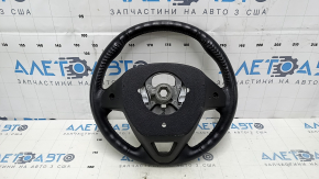 Naked steering wheel Ford Fiesta 11-19 leather black, no buttons, scratches