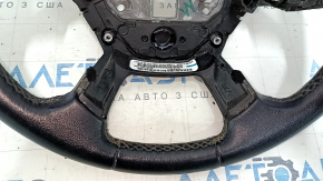 Naked steering wheel Ford C-max MK2 13-18 leather black, scratch, bumps, needs cleaning