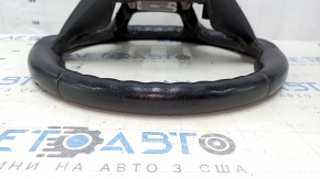 Naked steering wheel Ford C-max MK2 13-18 leather black, scratch, bumps, needs cleaning