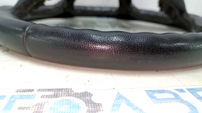 Naked steering wheel Ford C-max MK2 13-18 leather black, scratch, bumps, needs cleaning