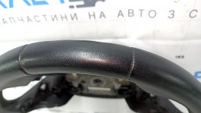 Naked steering wheel Ford C-max MK2 13-18 leather black, scratch, bumps, needs cleaning