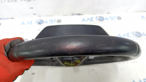 Steering wheel bare Lincoln MKZ 13-20 leather black, worn, with wood trim, worn, scratches