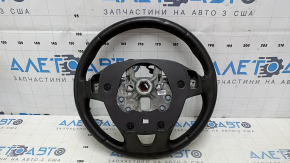 Steering wheel bare Lincoln MKX 16 - brown leather, without heating, with wood trim, scratches, dents, bumps
