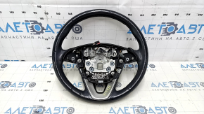 Steering wheel bare Lincoln MKX 16- leather black, without heating, overlay, scratches, dents, bumps, scuffs